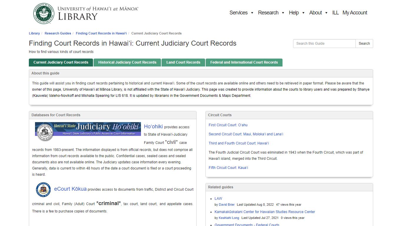 Current Judiciary Court Records - Finding Court Records in Hawai‘i ...